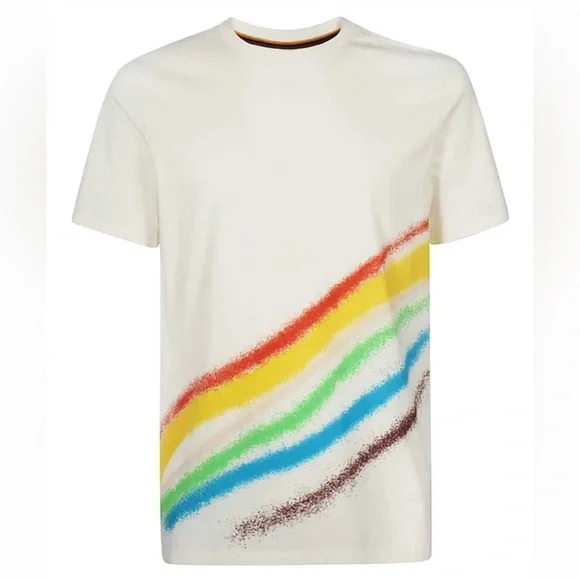 Paul Smith | Shirts | Paul Smith Spray Stripe Print Rainbow Tshirt